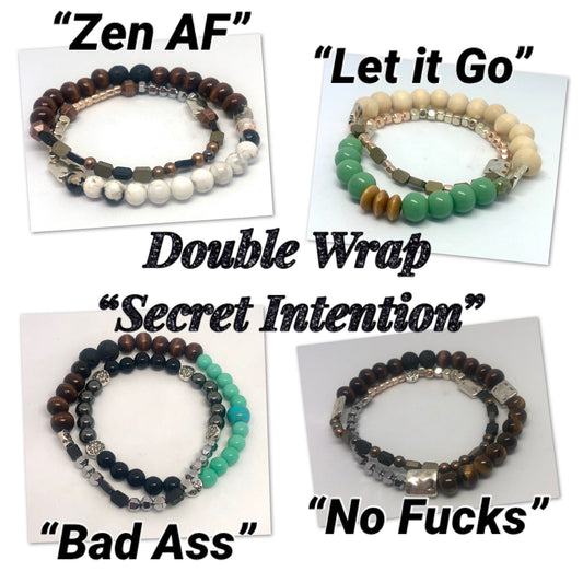 "Bad Ass" Double Wrap Intention Bracelet – view 2