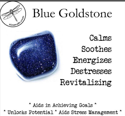 Blue Goldstone Intention Bracelet with Lava Diffuser Beads – view 2