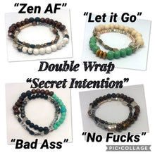 Load image into Gallery viewer, Secret Intention “Bad Ass” Double Wrap Bracelets