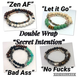 Secret Intention “Bad Ass” Double Wrap Bracelets