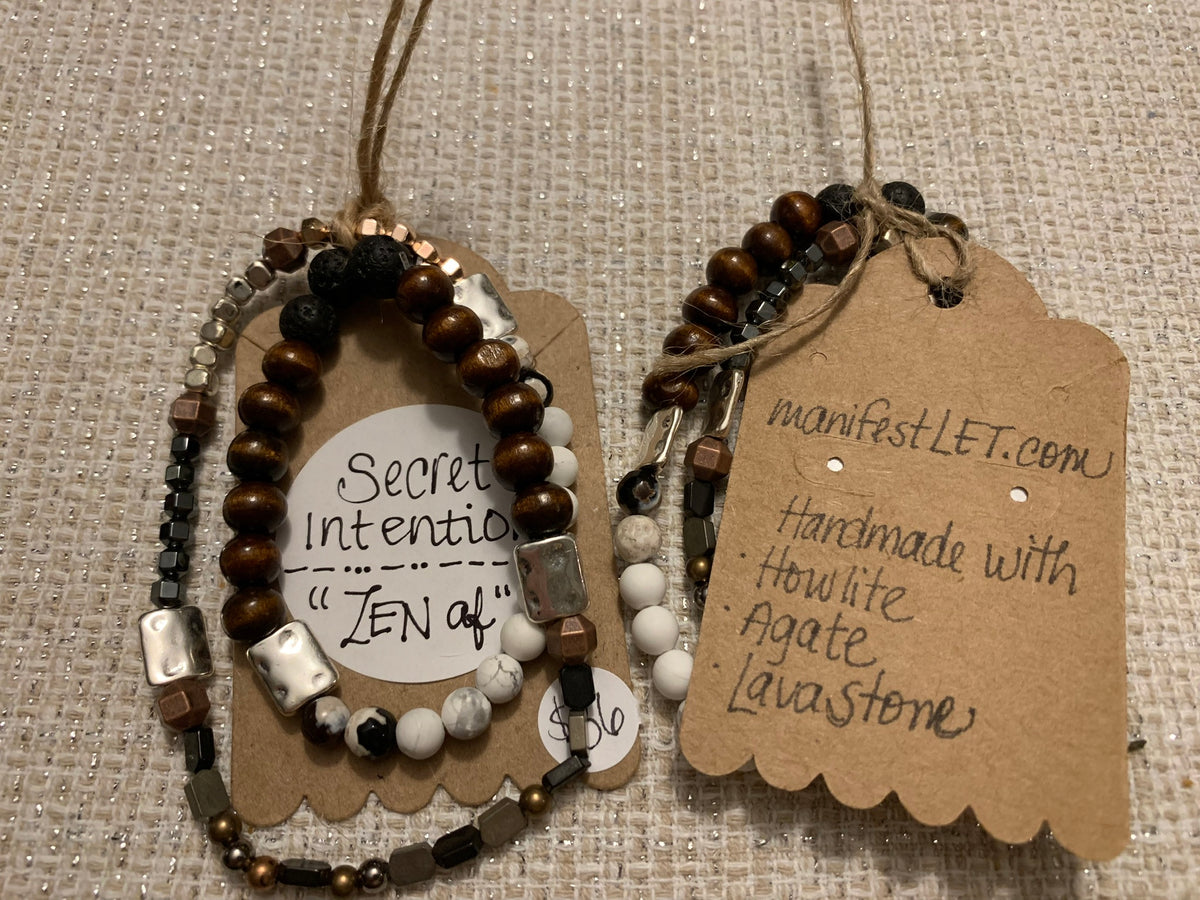 "ZEN af" Double Wrap Intention Bracelet – view 2
