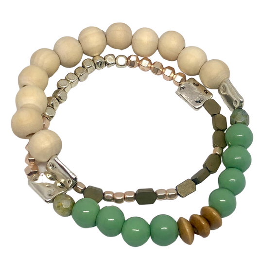"Let Shit Go" Light Double Wrap Intention Bracelet