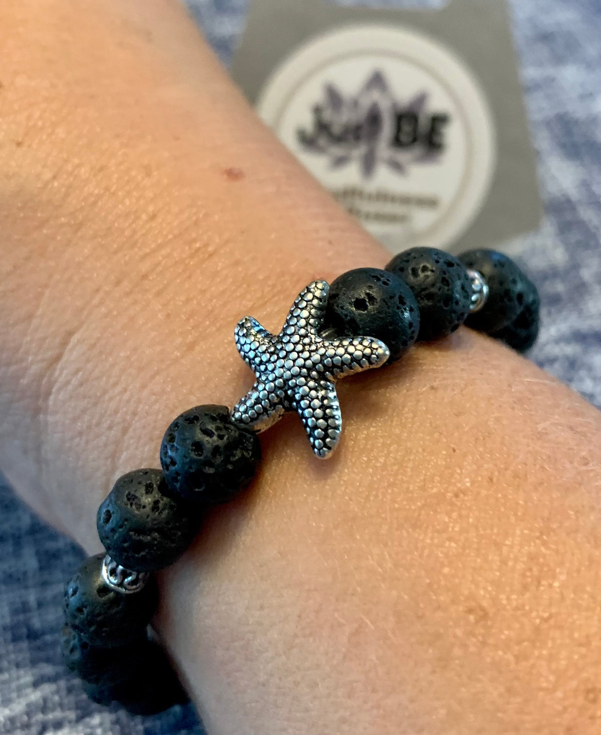 Just BE Happy Mindfulness Diffuser Bracelet with Starfish – view 2