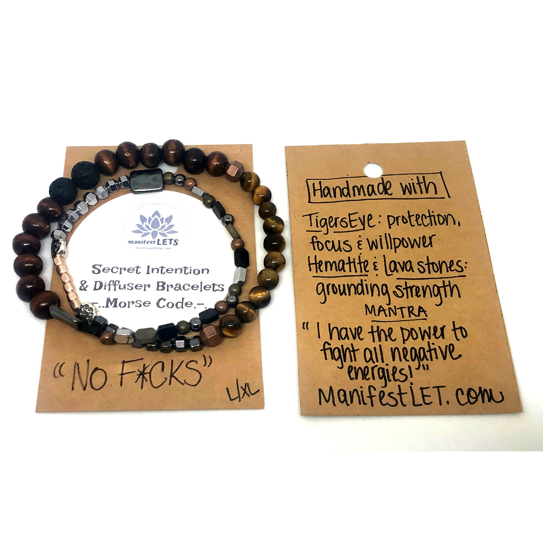 "No F*cks" Double Wrap Intention Bracelet – view 2