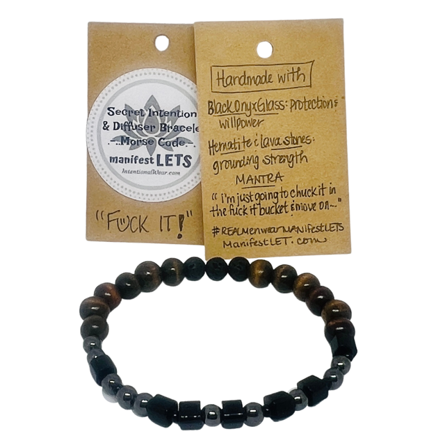 Men's "Fuck IT" Intention Diffuser Bracelet