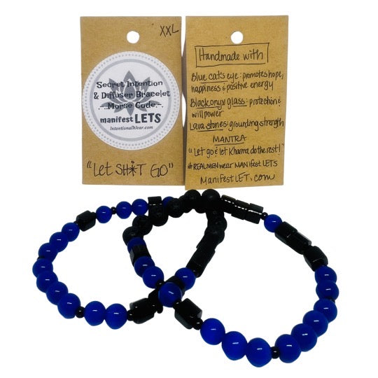Men's "Let SHIT Go" Intention Diffuser Bracelet