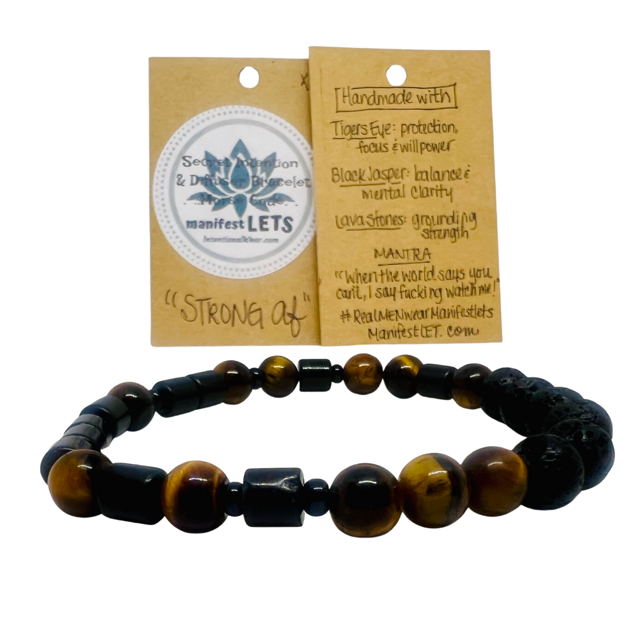 Men's "Strong AF" Intention Diffuser Bracelet